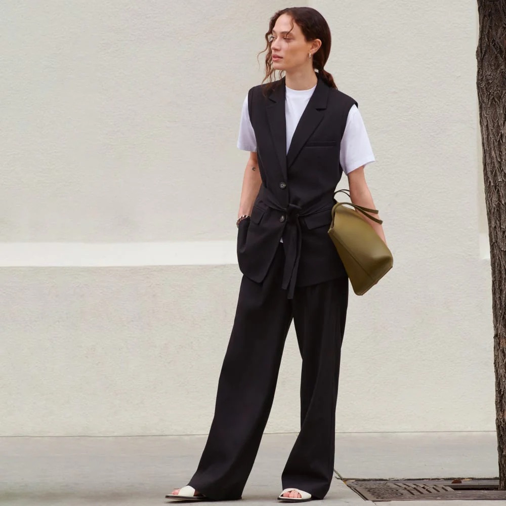 THE SLEEVELESS BLAZER IN BUTTERSMOOTH